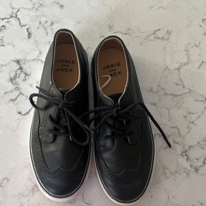 Janie and Jack Classic Black Oxfords